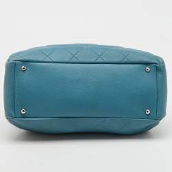Chanel Blue Quilted Caviar Leather Petite Timeless Tote