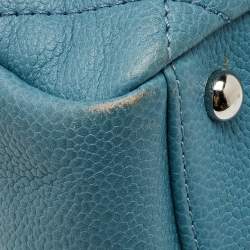Chanel Blue Quilted Caviar Leather Petite Timeless Tote