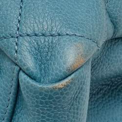 Chanel Blue Quilted Caviar Leather Petite Timeless Tote