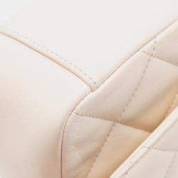 Chanel White Medium Quilted Lambskin CC Coin Flap