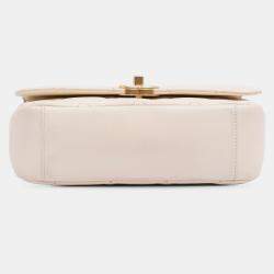 Chanel White Medium Quilted Lambskin CC Coin Flap