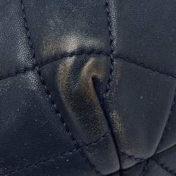 Pre Owned Chanel Navy Blue Quilted Leather Daily Supple Flap Bag