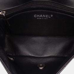 Pre Owned Chanel Black/Red Mini Rectangular Bicolor Patent Single Flap