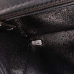 Pre Owned Chanel Black/Red Mini Rectangular Bicolor Patent Single Flap