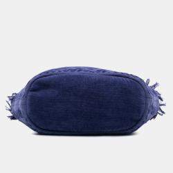 Chanel Blue CC Terry Cloth Beach Tote