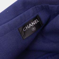 Chanel Blue CC Terry Cloth Beach Tote
