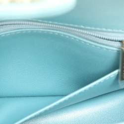 Pre Owned Chanel Blue Ombre Quilted Leather Mini Rectangular Flap Bag