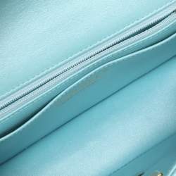 Pre Owned Chanel Blue Ombre Quilted Leather Mini Rectangular Flap Bag
