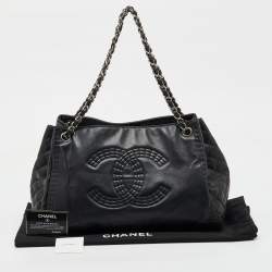 Pre Owned Chanel Black Leather Coco Bengal Shopping Tote