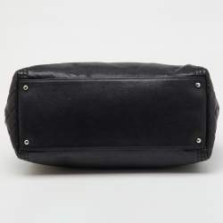 Pre Owned Chanel Black Leather Coco Bengal Shopping Tote