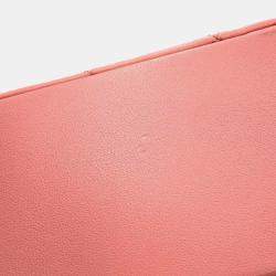 Chanel Pink Lambskin Leather Matelasse Chain Vanity Bag