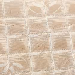 Pre Owned Chanel Beige Nylon Medium Travel Line Flap Bag