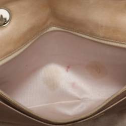 Pre Owned Chanel Beige Nylon Medium Travel Line Flap Bag