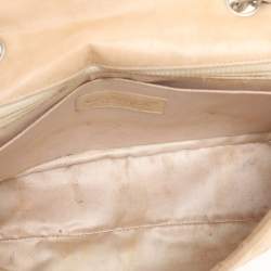 Pre Owned Chanel Beige Nylon Medium Travel Line Flap Bag