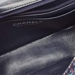 Chanel Blue Tweed Small CC Flap Bag