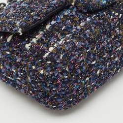 Chanel Blue Tweed Small CC Flap Bag