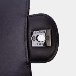 Chanel Black Mini Square Classic Patent So Black Single Flap