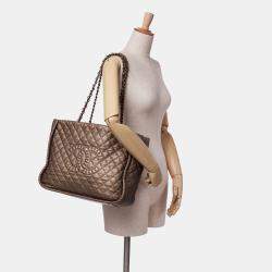Chanel Brown CC Quilted Calfskin Istanbul Tote