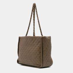 Chanel Brown CC Quilted Calfskin Istanbul Tote