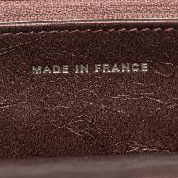 Pre Owned Chanel Pink Reissue 2.55 Quilted Metallic Aged Calfskin Wallet on Chain
