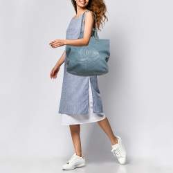 Chanel Light Blue Quilted Leather Trianon Tote