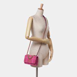 Chanel Pink Tweed 19 Wallet On Chain