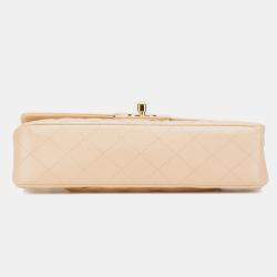 Chanel Beige Medium Classic Caviar Double Flap