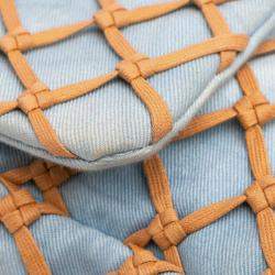 Chanel Blue Brown Jumbo Denim Canebiers Net Flap