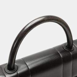 Chanel Black Lambskin Mademoiselle Kelly Top Handle Bag