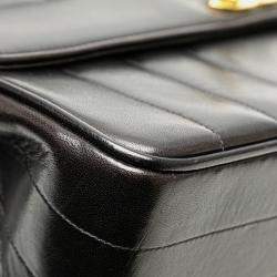 Chanel Black Lambskin Mademoiselle Kelly Top Handle Bag