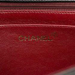 Chanel Black Lambskin Mademoiselle Kelly Top Handle Bag