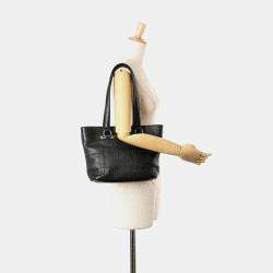 Pre Owned Chanel Black Caviar Choco Bar Tote