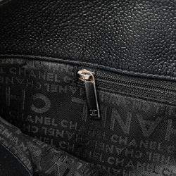Pre Owned Chanel Black Caviar Choco Bar Tote
