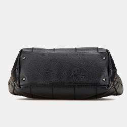 Pre Owned Chanel Black Caviar Choco Bar Tote