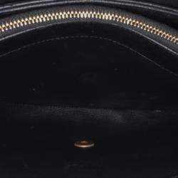 Chanel Black CC Chevron Calfskin Envelope Clutch