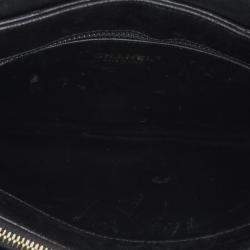 Chanel Black CC Chevron Calfskin Envelope Clutch