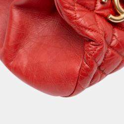 Chanel Red Medium Lambskin Just Mademoiselle Bowling Bag