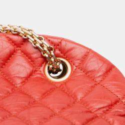 Chanel Red Medium Lambskin Just Mademoiselle Bowling Bag