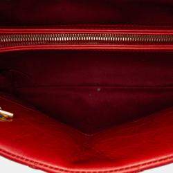 Chanel Red Medium Lambskin Just Mademoiselle Bowling Bag