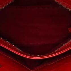 Chanel Red Medium Lambskin Just Mademoiselle Bowling Bag