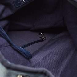 Pre Owned Chanel Blue Denim and Leather Sequin Embellished Deauville Backpack 