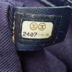 Pre Owned Chanel Blue Denim and Leather Sequin Embellished Deauville Backpack 