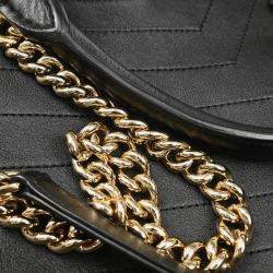 Chanel Black Lambskin Chevron Tote Bag