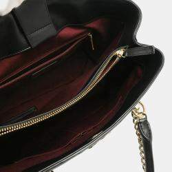 Chanel Black Lambskin Chevron Tote Bag