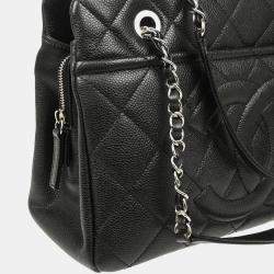 Chanel Black Calfskin Timeless CC Chain Tote Bag 