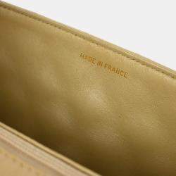 Chanel Beige Lambskin Turnlock Small Full Flap Shoulder Bag