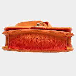 Pre Owned Chanel Orange Small Quilted Caviar Sunset On The Sea Flap