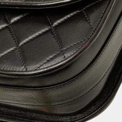 Pre Owned Chanel Black CC Quilted Lambskin Chain Flap