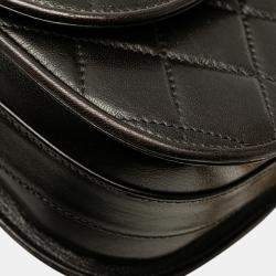 Pre Owned Chanel Black CC Quilted Lambskin Chain Flap
