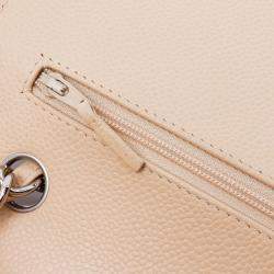 Chanel Beige Jumbo Classic Caviar Double Flap